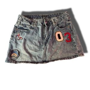 Wild Fable Blue Mini Skirt Casual